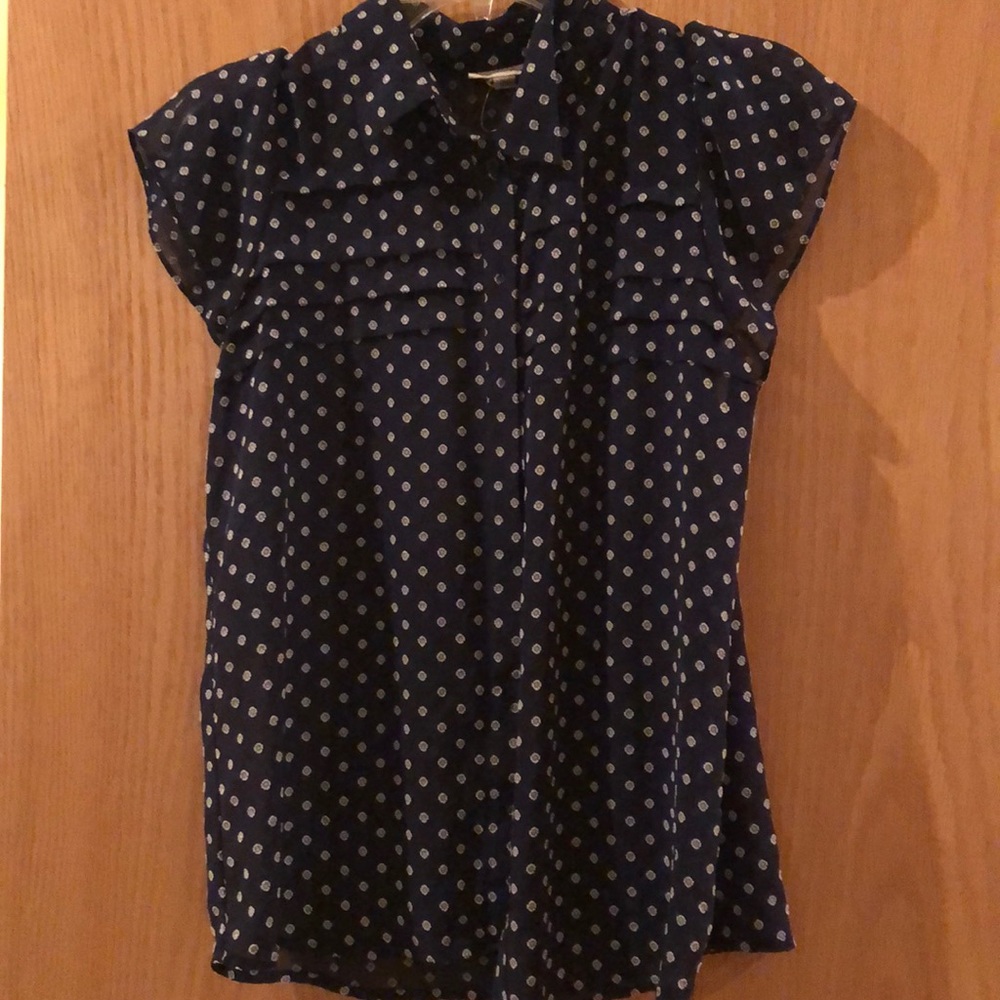 Blue sheer button up